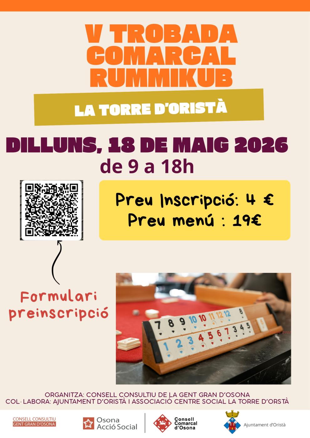 V Trobada comarcal Rummikub a la Torre d'Oristà